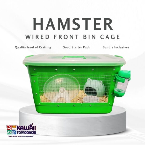 Hamster Bin cage wired front