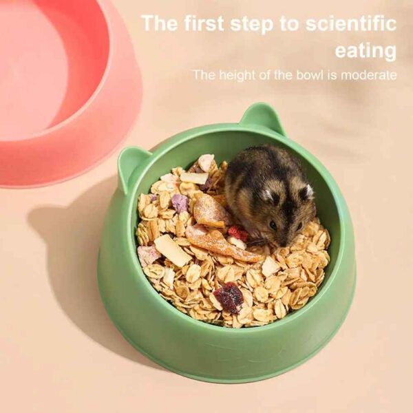 Hamster Food Bowl – Stable Pet Feeder Dish for Small Pets (Pink/Blue) - Image 2
