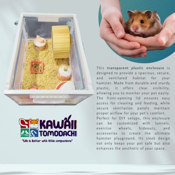 Hamster Transparent Plastic Enclosure - Image 4