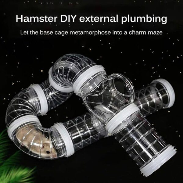 Hamster External Tunnel Set – DIY Cage Expansion Tubes for Small Pets - Image 3