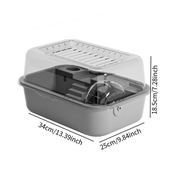 Winterwhite Hamster Bundle with Plastic Cage & Bedding - Image 2