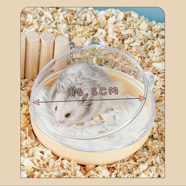 Hamster Sand Bath Box with Transparent Lid – 16.5cm (Pink, Blue, White) - Image 4