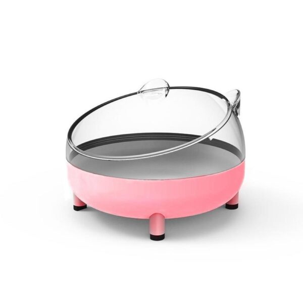 Hamster Sand Bath Box with Transparent Lid – 16.5cm (Pink, Blue, White) - Image 6