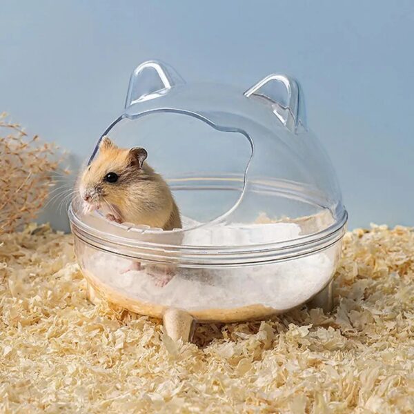 Clear Hamster Sand Bath – Large Size, Spill-Proof Transparent Container for Small Pets - Image 3