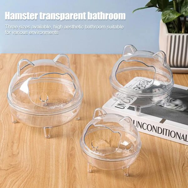 Clear Hamster Sand Bath – Large Size, Spill-Proof Transparent Container for Small Pets - Image 2