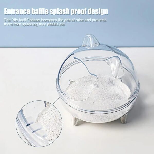 Clear Hamster Sand Bath – Large Size, Spill-Proof Transparent Container for Small Pets - Image 6