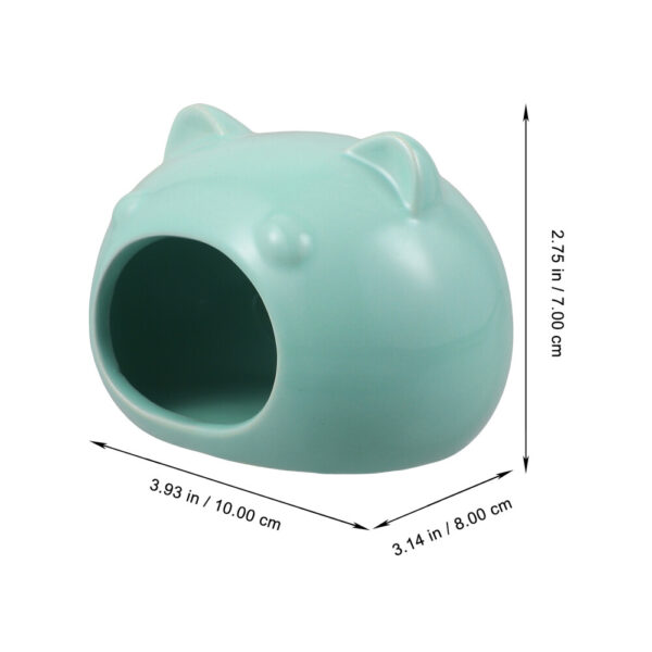 Ceramic Hamster Hut – Small Pet Hideout for Cooling & Comfort (Pink/Blue/Grey) - Image 6