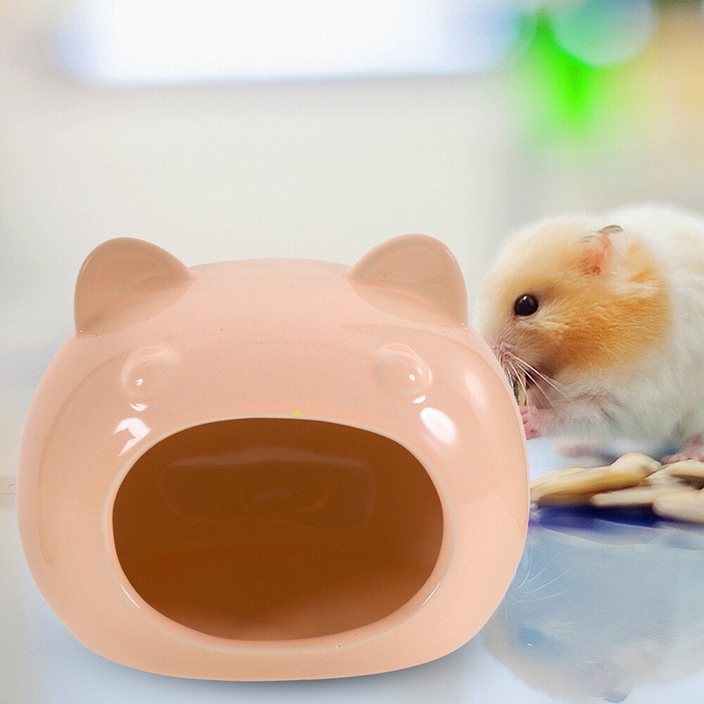 Ceramic Hamster Hut Pink
