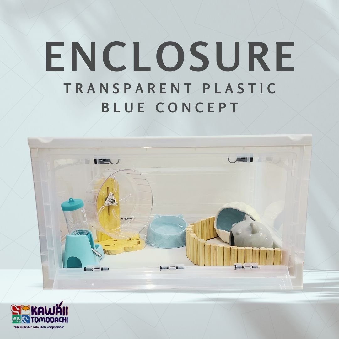 Hamster Transparent Plastic Enclosure Starter Bundle