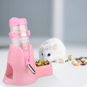 Hamster Water Bottle with Stand Pink