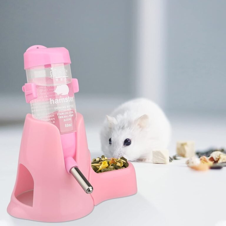 Hamster Water Bottle with Stand Pink