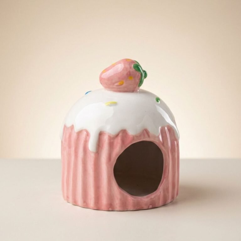 Ceramic Dwarf Hamster House Pink