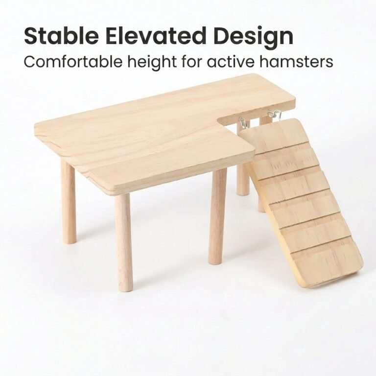 wooden hamster platform