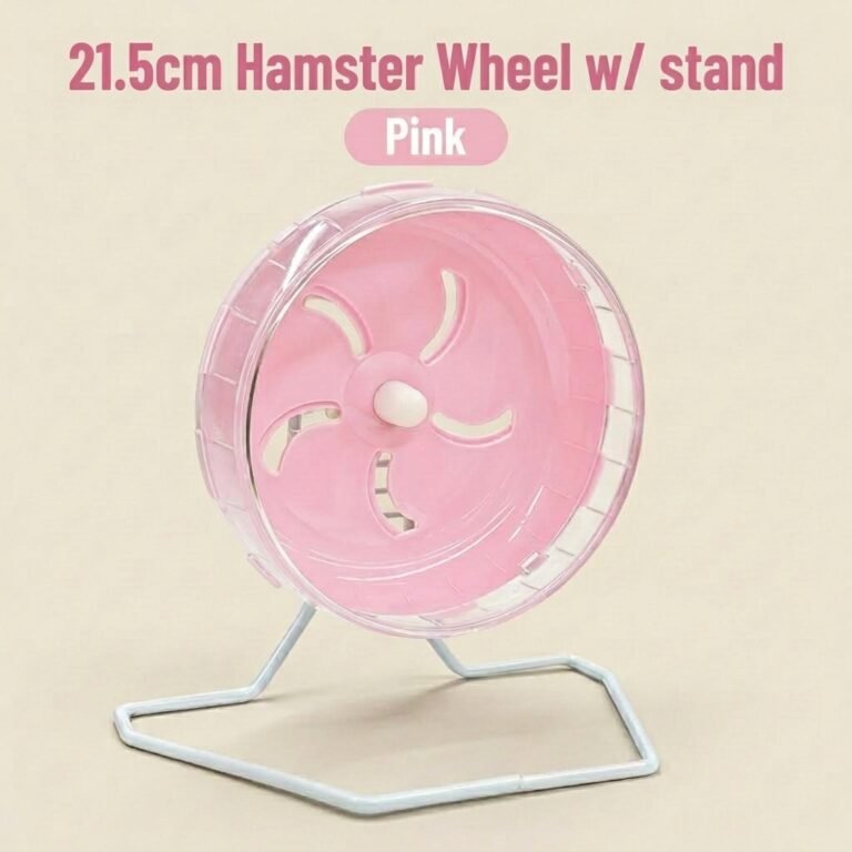 Silent Hamster Wheel with Stand Pink